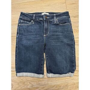PAIGE Women's Size 26 High‎ Rise Jax Knee Shorts in Dark Denim